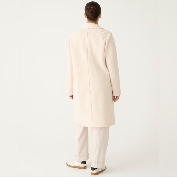 NWT JCrew Daphne Topcoat Coat Womens 10 Ivory Cream Italian Boiled Wool BM955 NE - Picture 2 of 3